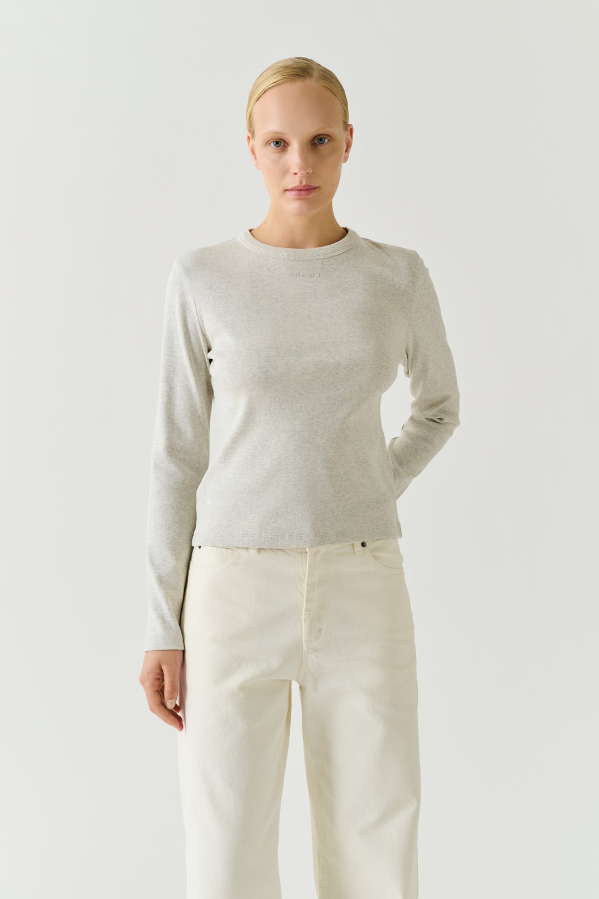 T-Shirt Flavie – Grau Chiné – Baumwolle – Damen vue 1