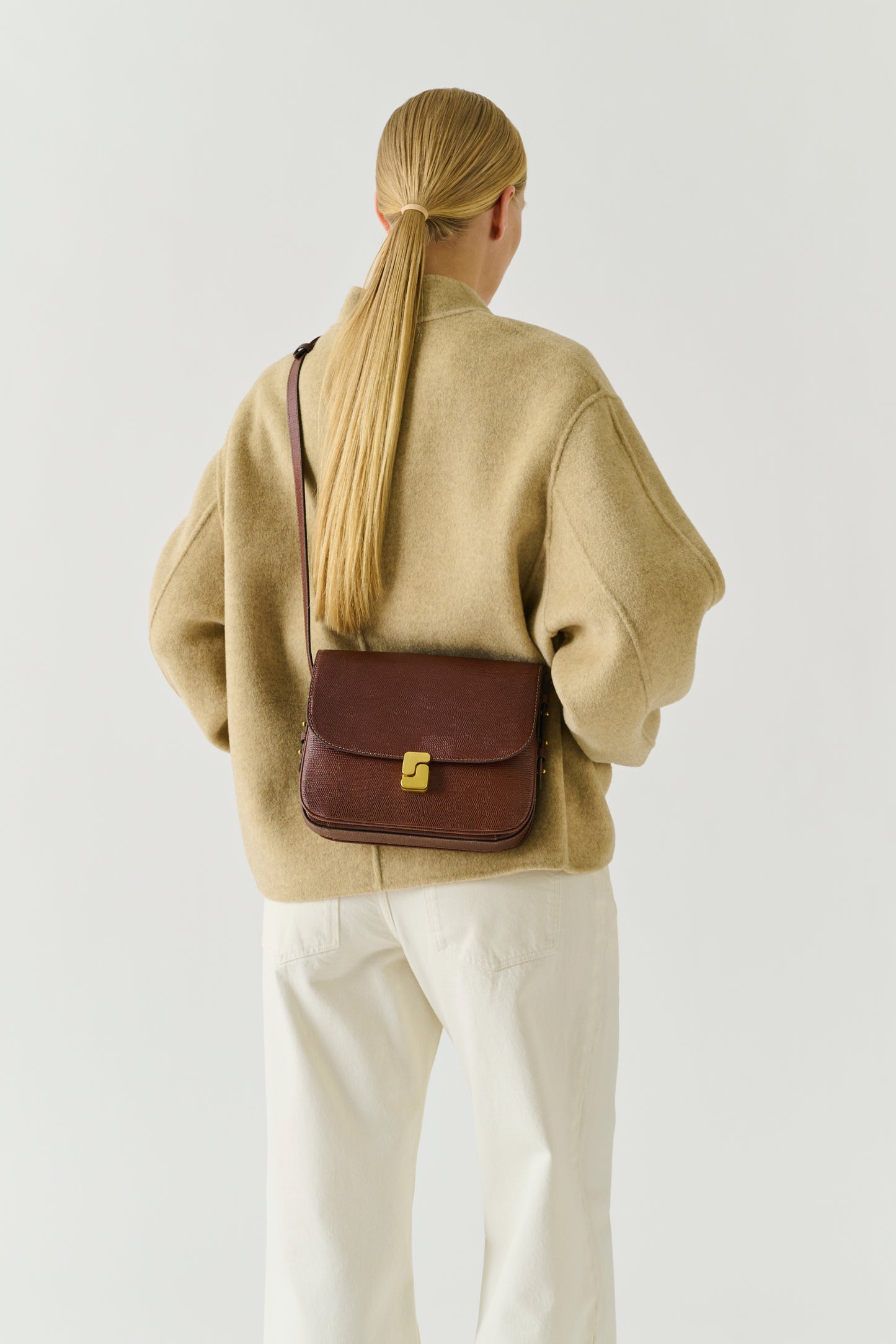 Tasche Bellissima Maxi - Cognac Leder - Soeur
