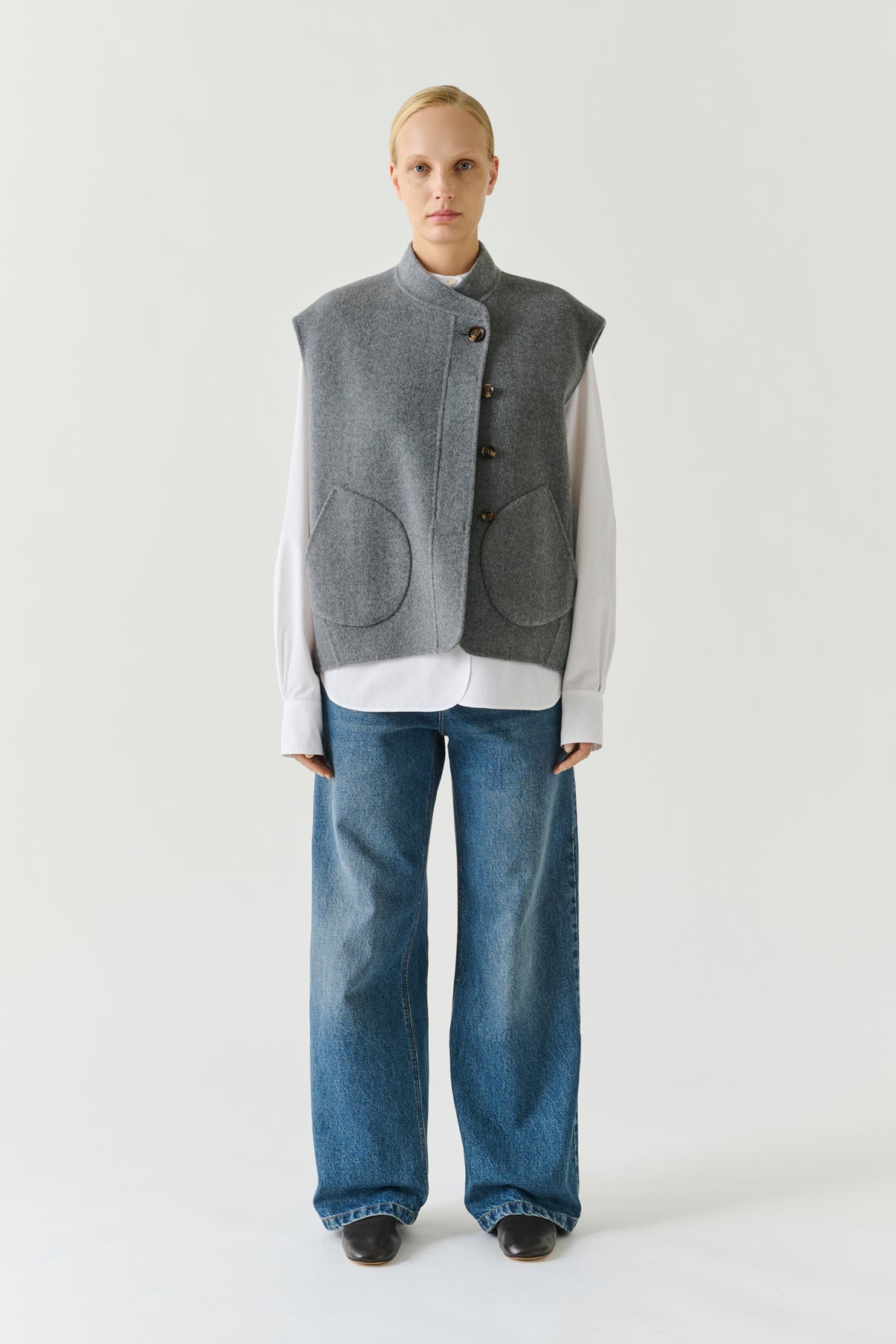 Blouson Adeline - Gris Clair - Laine - Femme vue 2