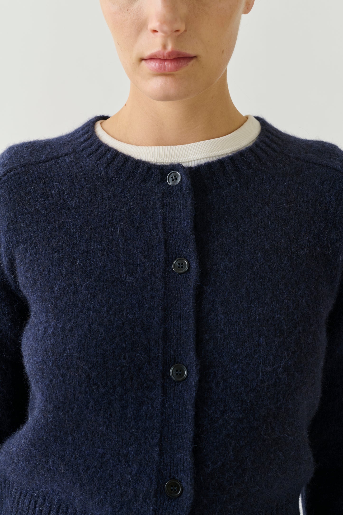 Cardigan Lyne – Navy – Wolle – Damen