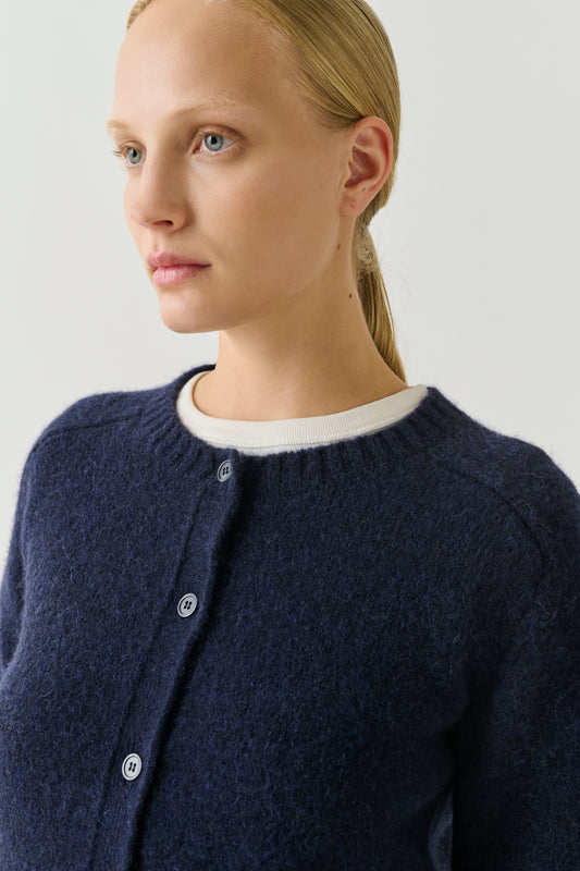 Cardigan Lyne – Marineblau – Wolle – Damen