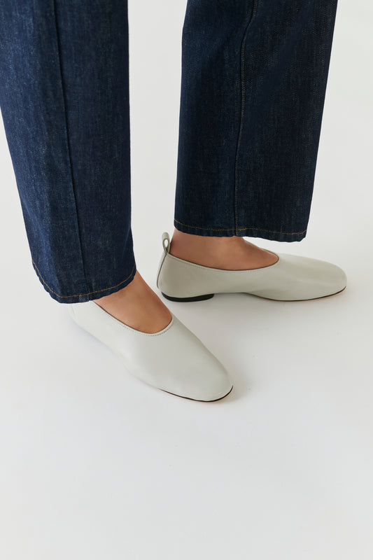 Ballerinas Bala - Hellgrau - Leder - Damen