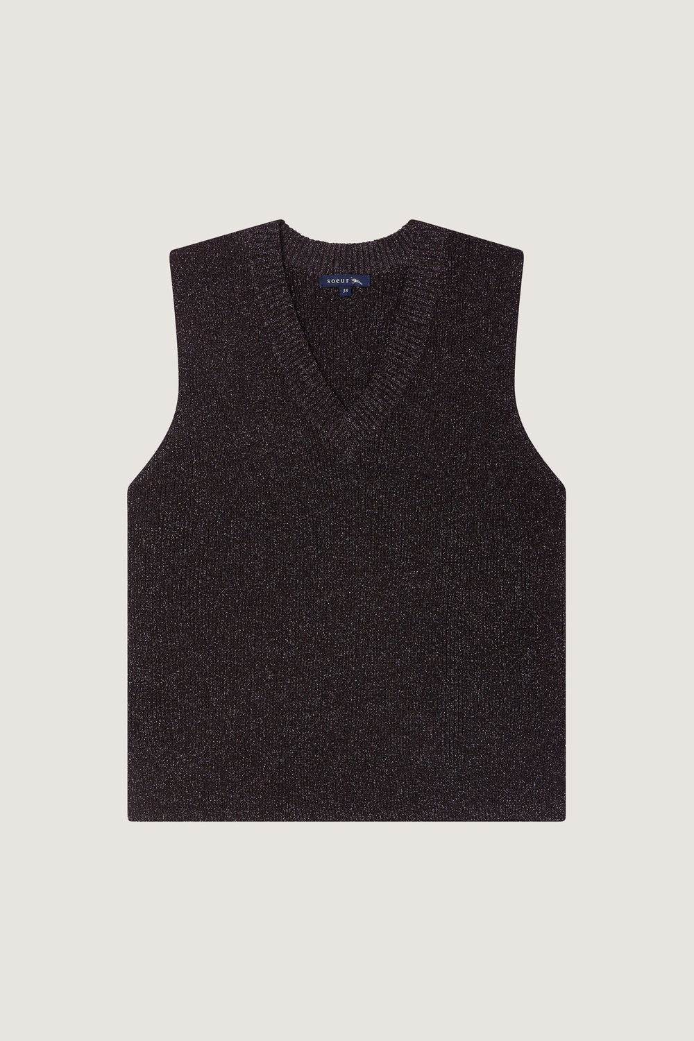 PULL VIDA MARRON/ARGENT vue 5
