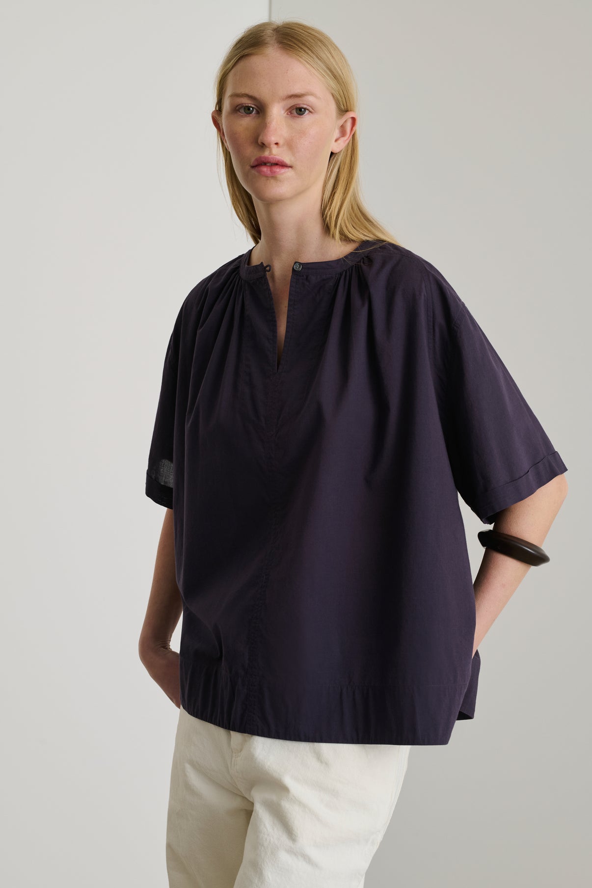 Blouse Arlette - Prune - Coton - Femme vue 5