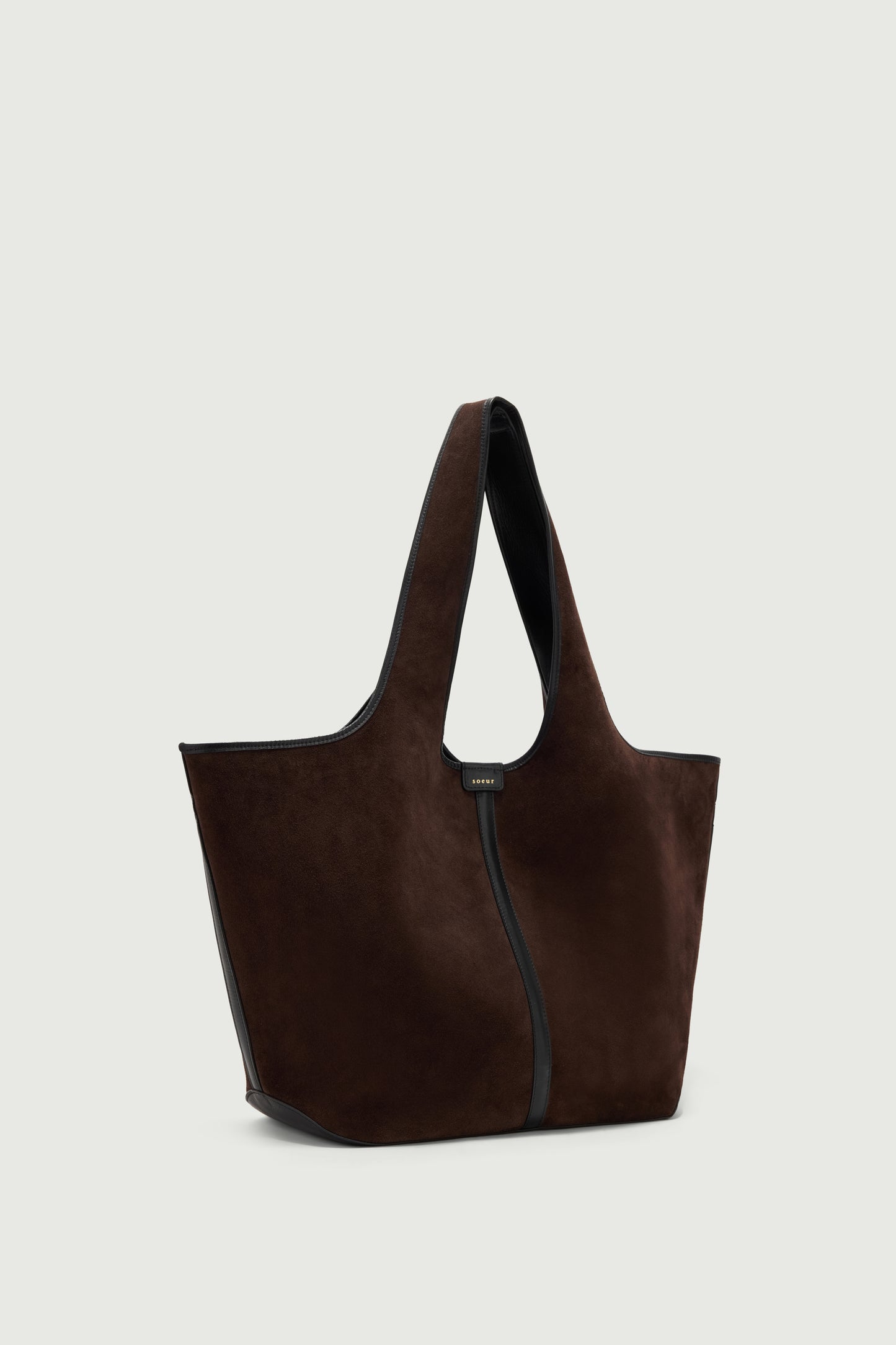 Douce Tote Bag - Dark Brown - Leather - Women