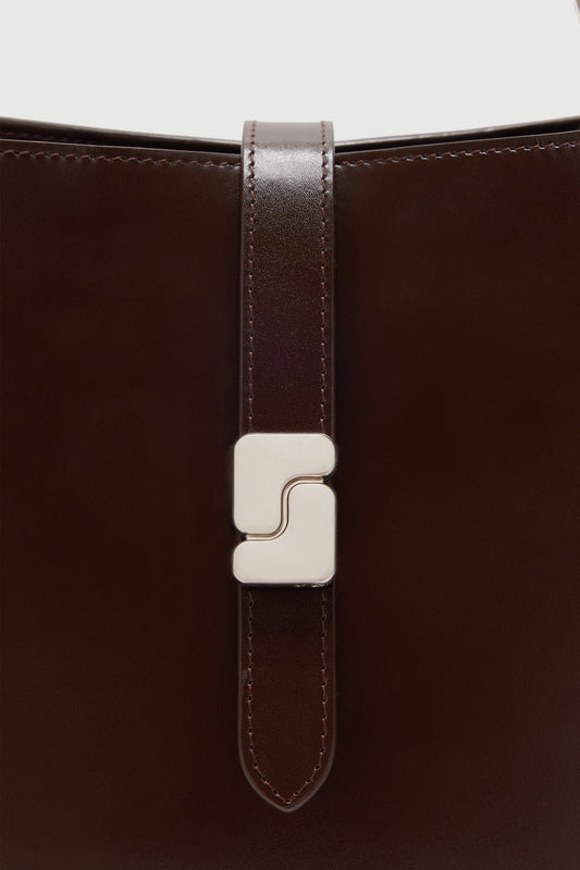 Sac Bello Mini - Marron Chaud - Cuir - Femme