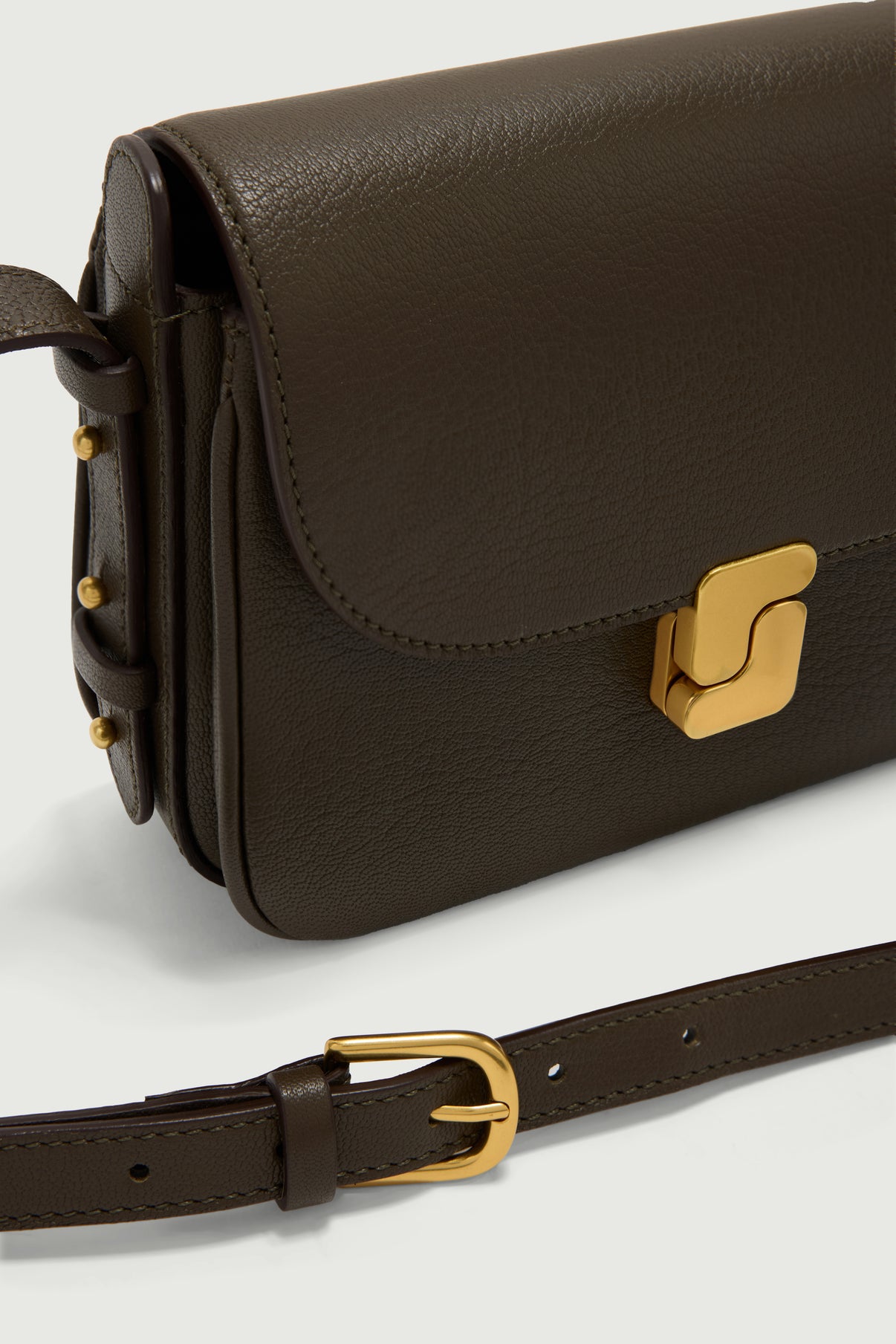 Tasche Bellissima Mini - Dunkelkhaki - Leder - Damen vue 3