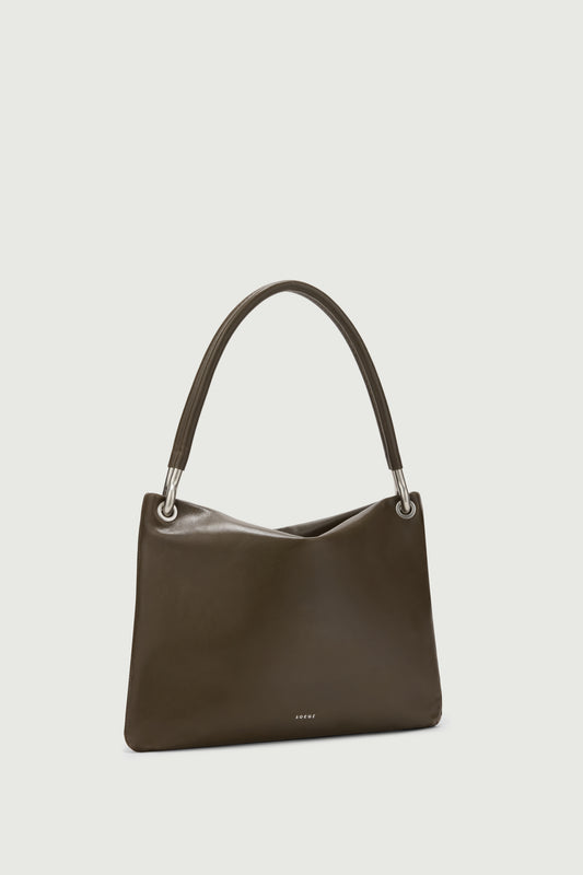 Cabas Gia Mini - Khaki - Leder - Damen