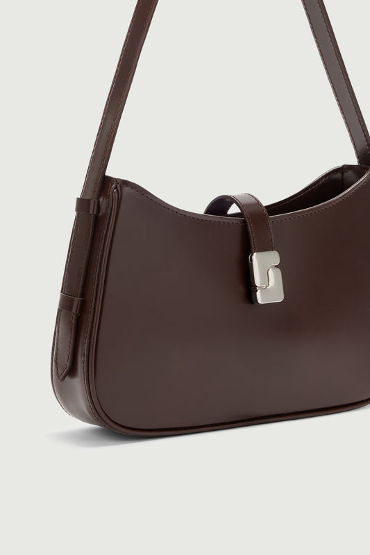 Sac Bonnie - Chocolat - Cuir - Femme