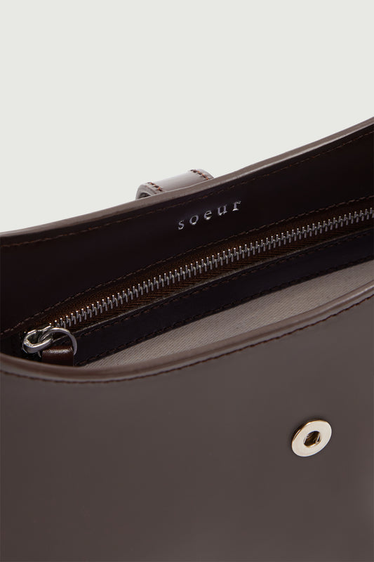 Sac Bonnie - Chocolat - Cuir - Femme
