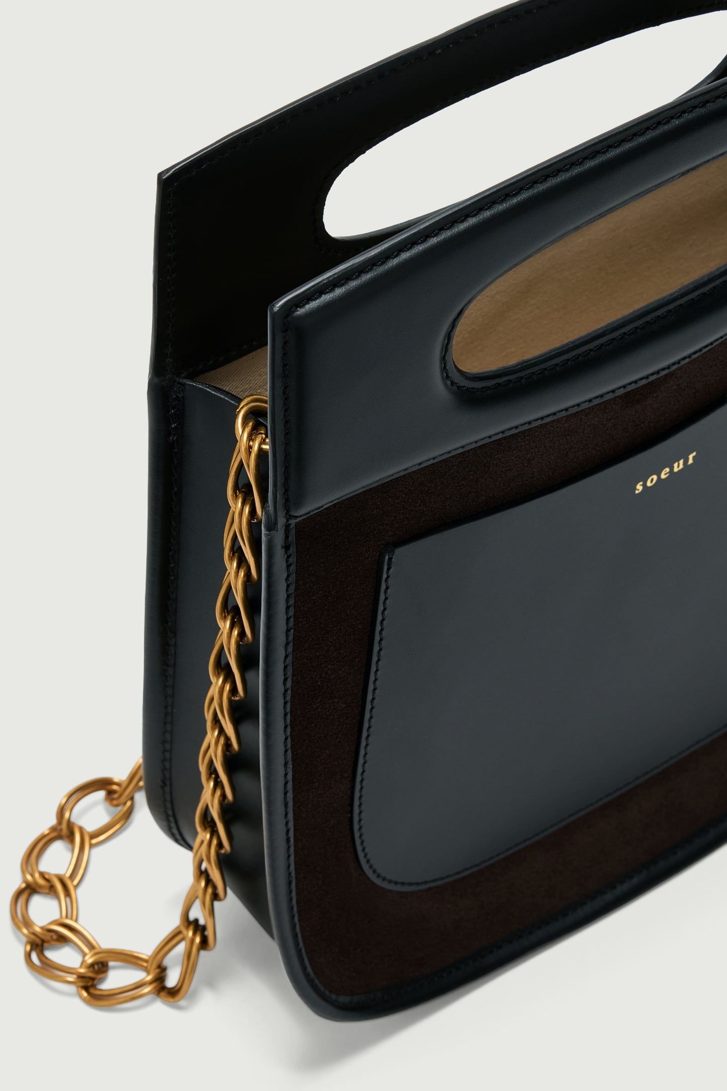 Tasche Cheri - Dunkelbraun - Leder - Damen